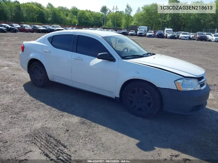 2014 Dodge Avenger Se VIN: 1C3CDZAG3EN218613 Lot: 42247537