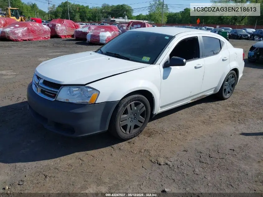 2014 Dodge Avenger Se VIN: 1C3CDZAG3EN218613 Lot: 42247537