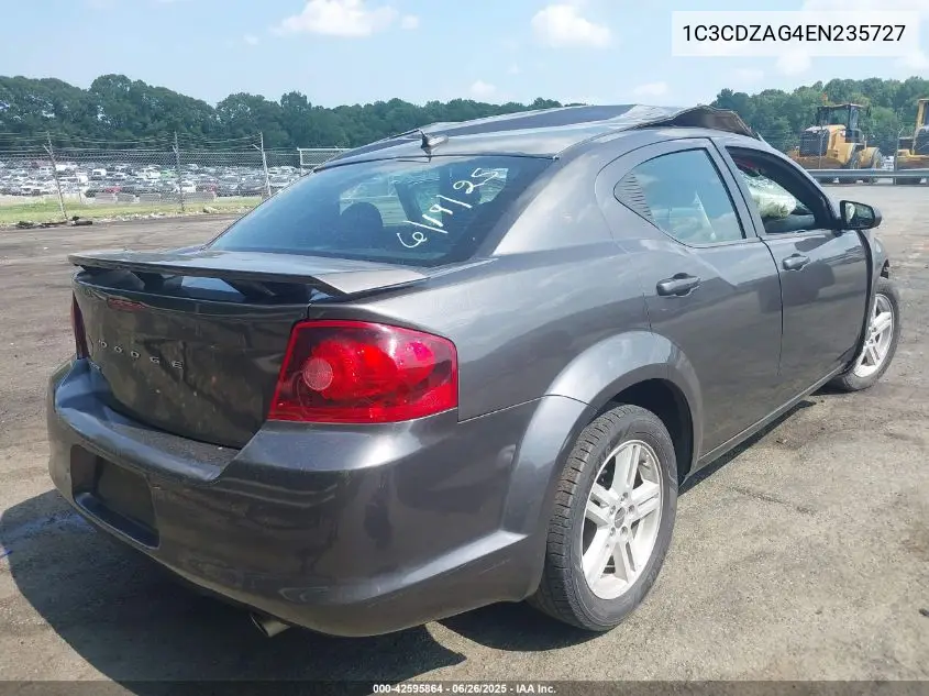 2014 Dodge Avenger Se VIN: 1C3CDZAG4EN235727 Lot: 42595864