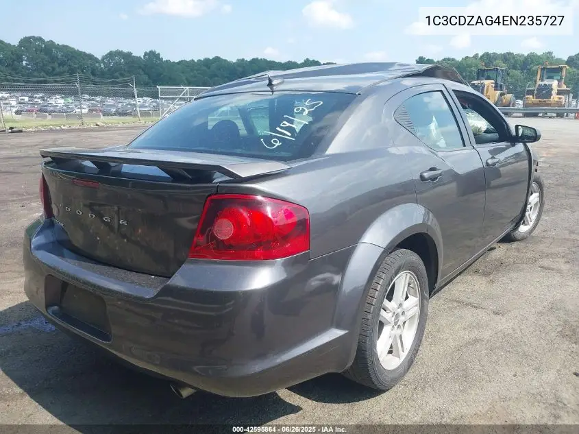2014 Dodge Avenger Se VIN: 1C3CDZAG4EN235727 Lot: 42595864