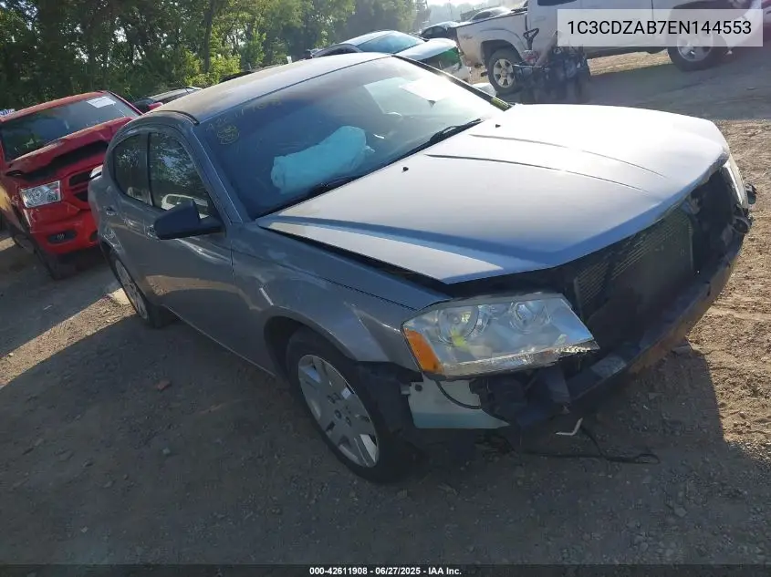 2014 Dodge Avenger Se VIN: 1C3CDZAB7EN144553 Lot: 42611908