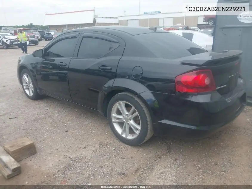 2014 Dodge Avenger Se VIN: 1C3CDZAB2EN229221 Lot: 42632298
