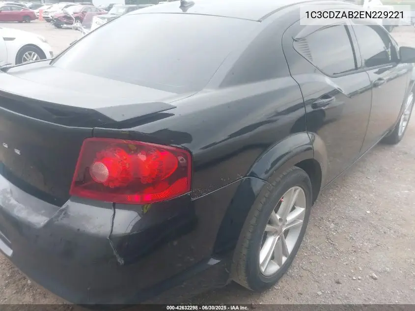 2014 Dodge Avenger Se VIN: 1C3CDZAB2EN229221 Lot: 42632298