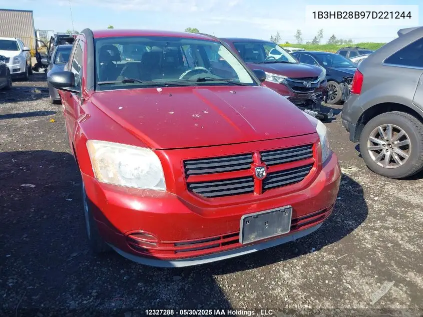 2007 Dodge Caliber Se VIN: 1B3HB28B97D221244 Lot: 12327288