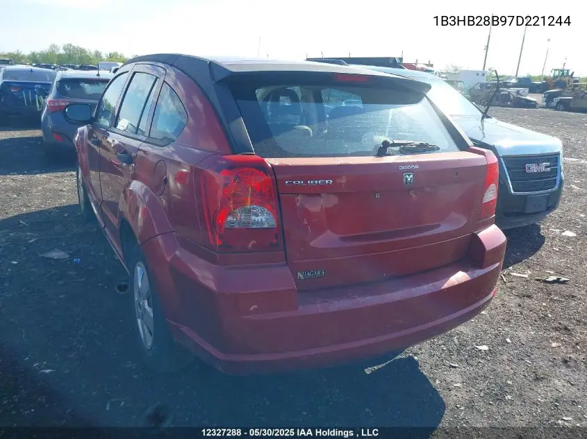 2007 Dodge Caliber Se VIN: 1B3HB28B97D221244 Lot: 12327288