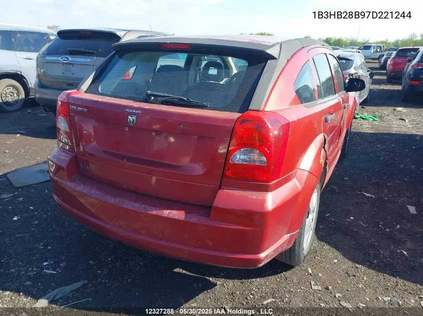 2007 Dodge Caliber Se VIN: 1B3HB28B97D221244 Lot: 12327288