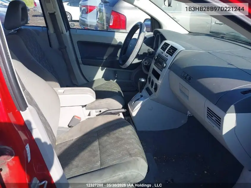 2007 Dodge Caliber Se VIN: 1B3HB28B97D221244 Lot: 12327288