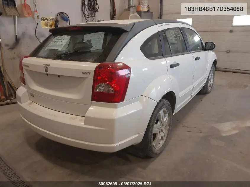 2007 Dodge Caliber Sxt VIN: 1B3HB48B17D354088 Lot: 30062699