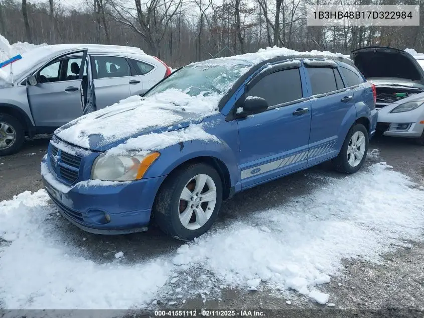2007 Dodge Caliber Sxt VIN: 1B3HB48B17D322984 Lot: 41551112