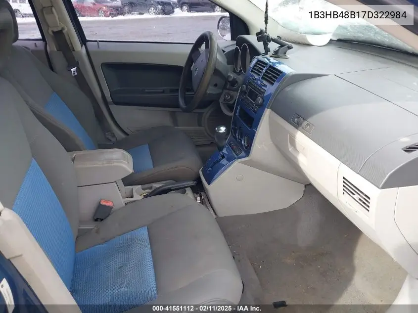 2007 Dodge Caliber Sxt VIN: 1B3HB48B17D322984 Lot: 41551112