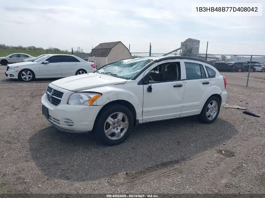 2007 Dodge Caliber Sxt VIN: 1B3HB48B77D408042 Lot: 42024428