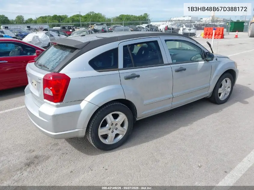 2007 Dodge Caliber Sxt VIN: 1B3HB48B67D388172 Lot: 42149226
