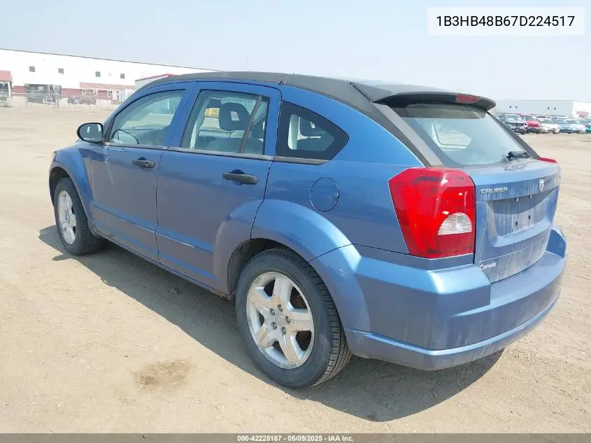 2007 Dodge Caliber Sxt VIN: 1B3HB48B67D224517 Lot: 42225187