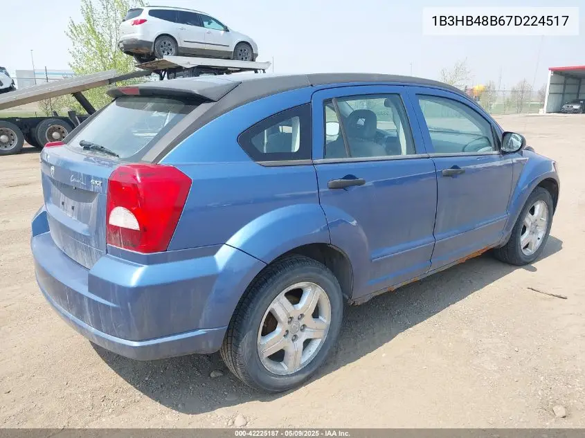 2007 Dodge Caliber Sxt VIN: 1B3HB48B67D224517 Lot: 42225187