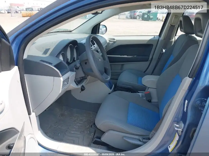 2007 Dodge Caliber Sxt VIN: 1B3HB48B67D224517 Lot: 42225187