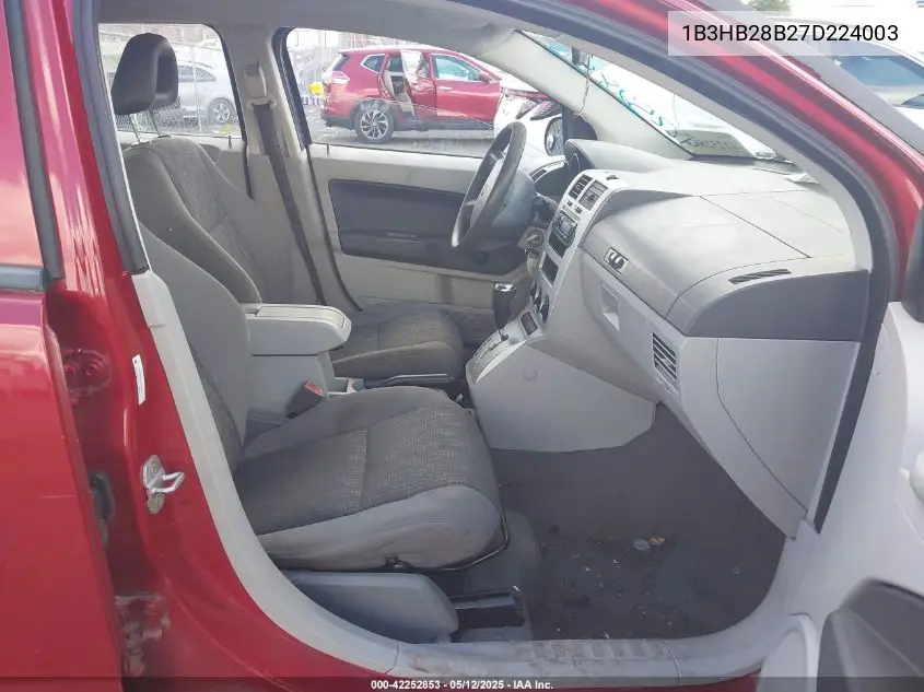 2007 Dodge Caliber VIN: 1B3HB28B27D224003 Lot: 42252853