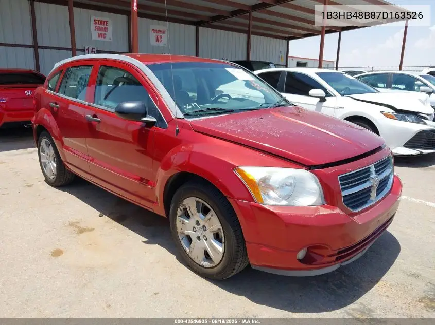 2007 Dodge Caliber Sxt VIN: 1B3HB48B87D163526 Lot: 42546935