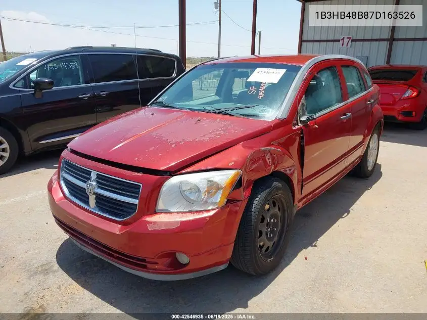 2007 Dodge Caliber Sxt VIN: 1B3HB48B87D163526 Lot: 42546935