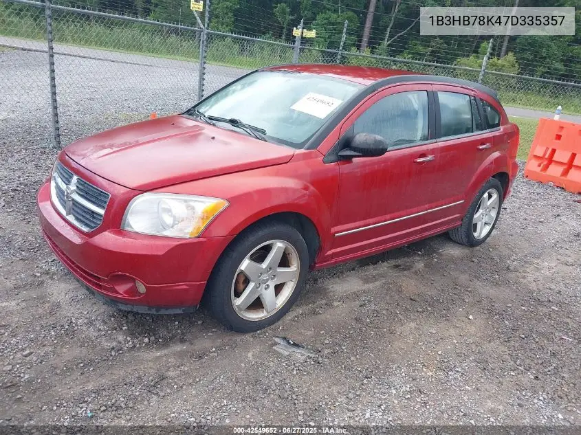 2007 Dodge Caliber R/T VIN: 1B3HB78K47D335357 Lot: 42549652
