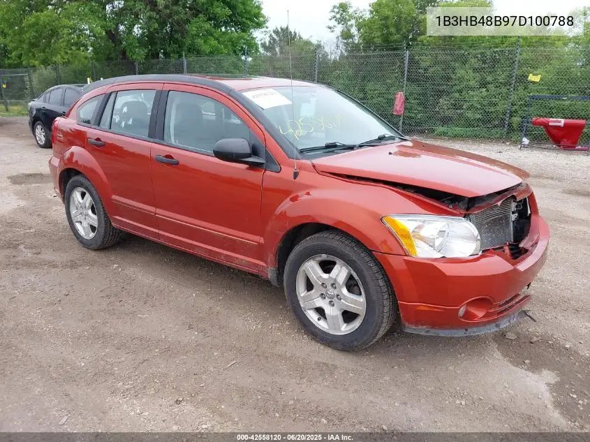 2007 Dodge Caliber Sxt VIN: 1B3HB48B97D100788 Lot: 42558120
