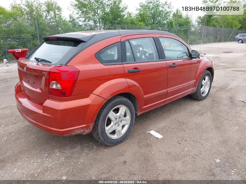 2007 Dodge Caliber Sxt VIN: 1B3HB48B97D100788 Lot: 42558120