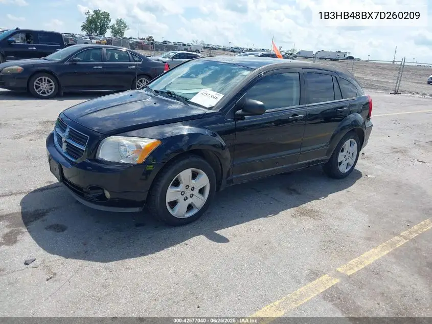 2007 Dodge Caliber Sxt VIN: 1B3HB48BX7D260209 Lot: 42577040