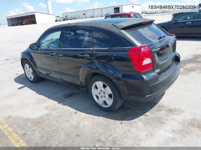 2007 Dodge Caliber Sxt VIN: 1B3HB48BX7D260209 Lot: 42577040
