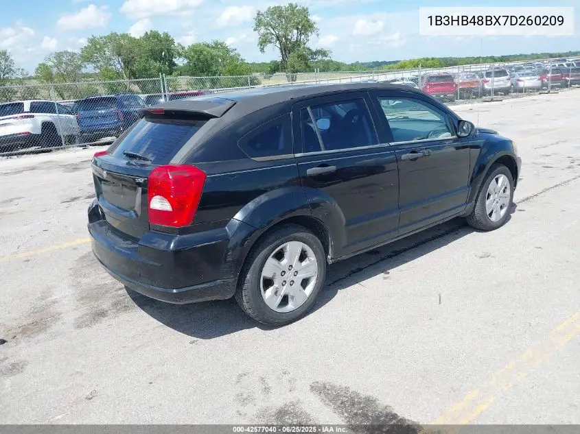 2007 Dodge Caliber Sxt VIN: 1B3HB48BX7D260209 Lot: 42577040