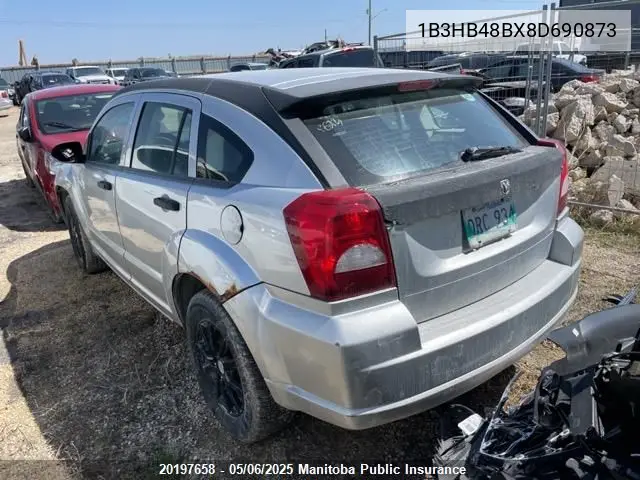 2008 Dodge Caliber Sxt VIN: 1B3HB48BX8D690873 Lot: 20197658