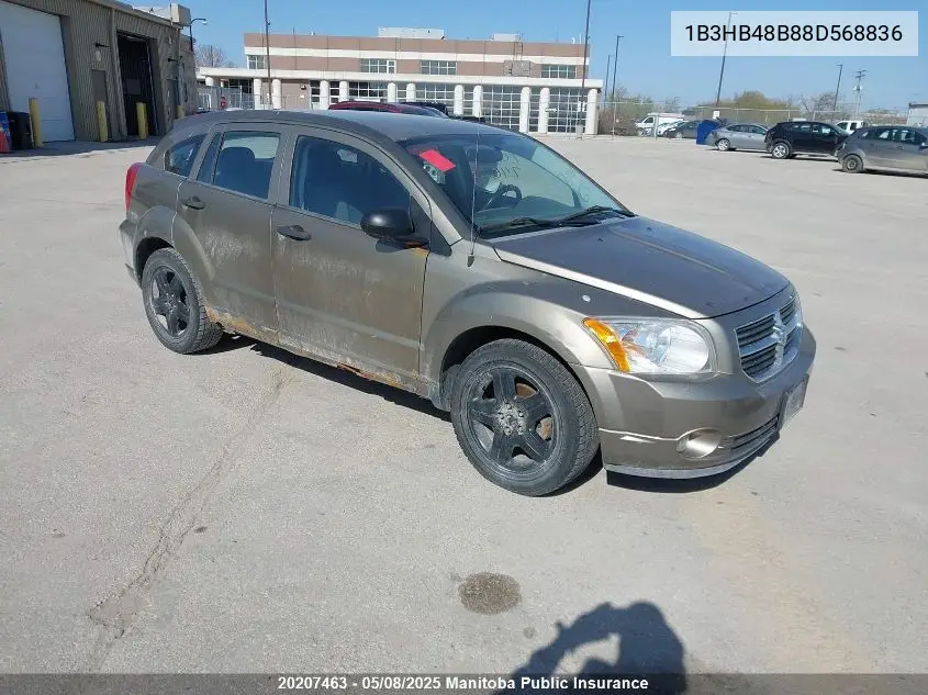 2008 Dodge Caliber Sxt VIN: 1B3HB48B88D568836 Lot: 20207463