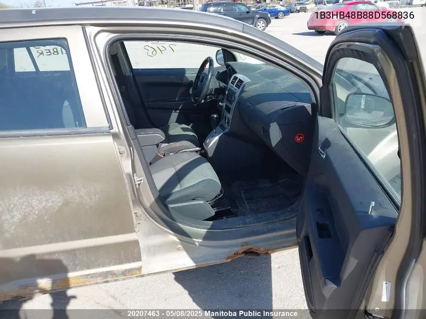 2008 Dodge Caliber Sxt VIN: 1B3HB48B88D568836 Lot: 20207463