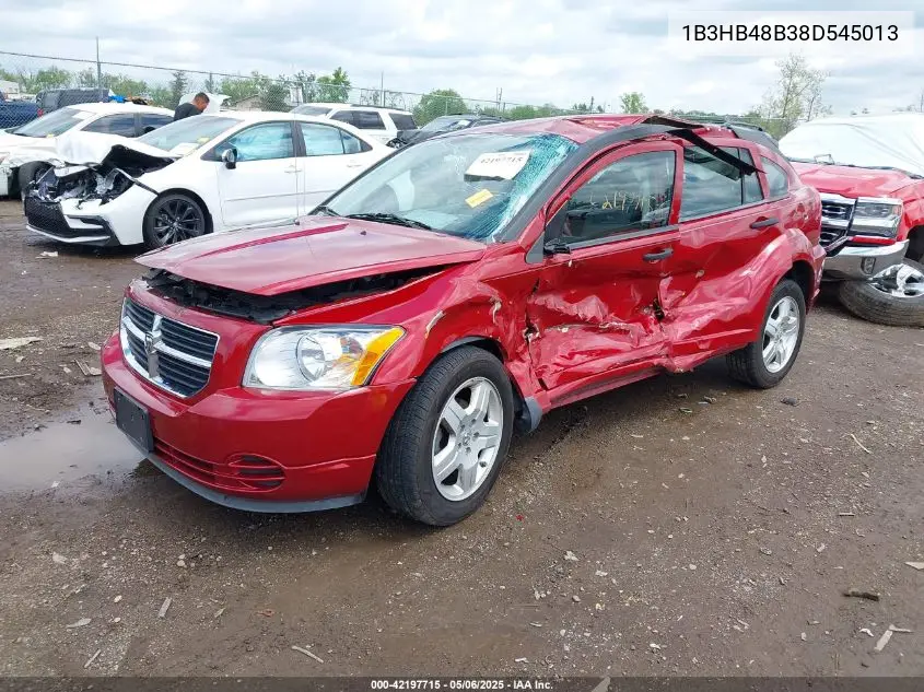 2008 Dodge Caliber Sxt VIN: 1B3HB48B38D545013 Lot: 42197715