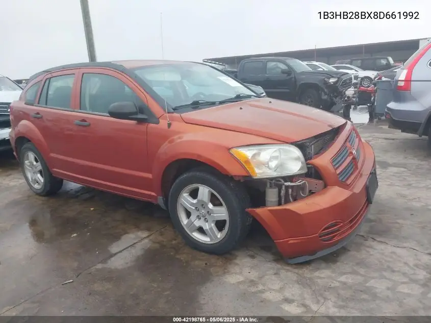2008 Dodge Caliber Se VIN: 1B3HB28BX8D661992 Lot: 42198765