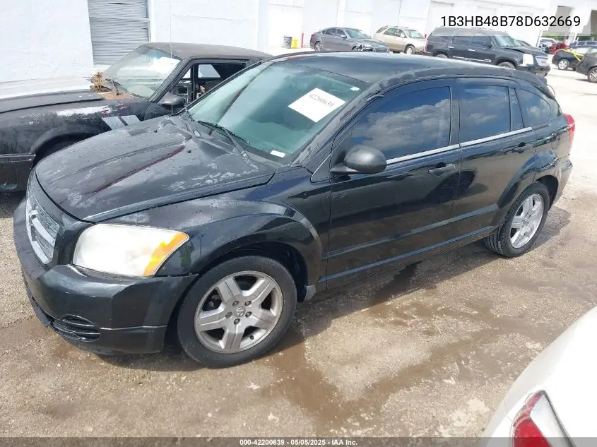 2008 Dodge Caliber Sxt VIN: 1B3HB48B78D632669 Lot: 42200639