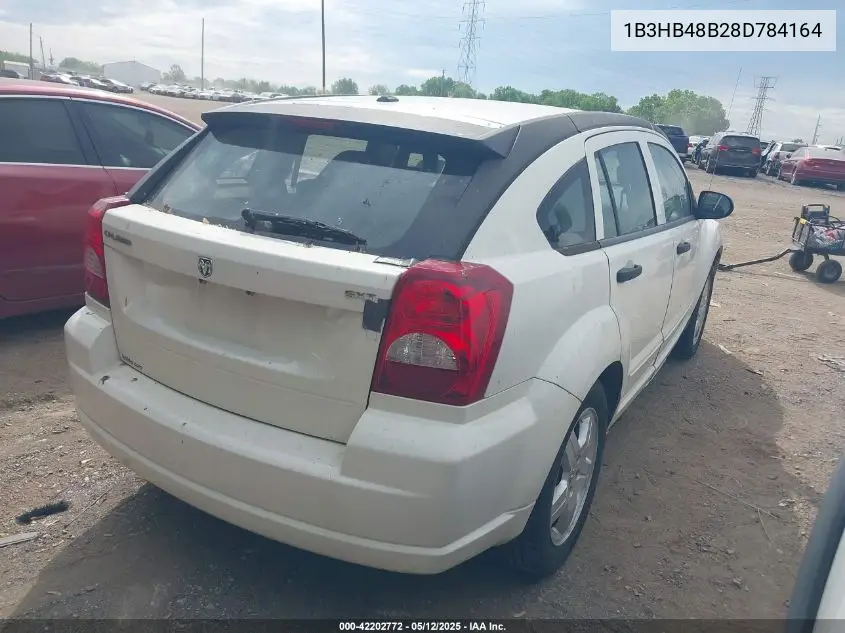 2008 Dodge Caliber Sxt VIN: 1B3HB48B28D784164 Lot: 42202772