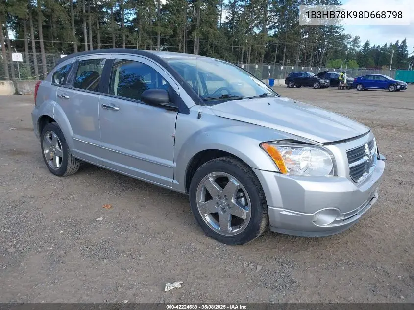 2008 Dodge Caliber R/T VIN: 1B3HB78K98D668798 Lot: 42224689
