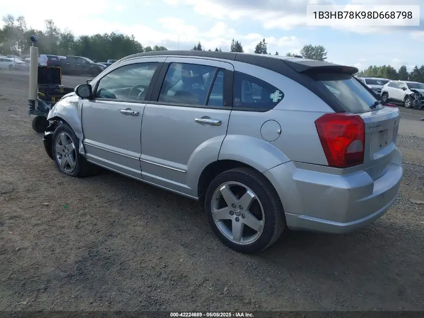 2008 Dodge Caliber R/T VIN: 1B3HB78K98D668798 Lot: 42224689
