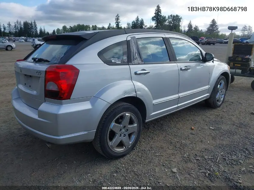 2008 Dodge Caliber R/T VIN: 1B3HB78K98D668798 Lot: 42224689