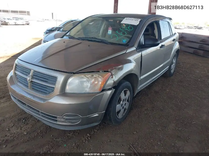 2008 Dodge Caliber Se VIN: 1B3HB28B68D627113 Lot: 42519749