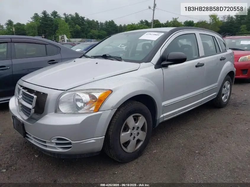 2008 Dodge Caliber Se VIN: 1B3HB28B58D720558 Lot: 42523805