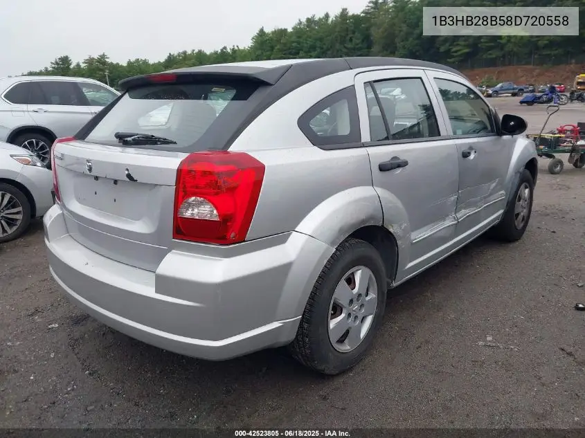 2008 Dodge Caliber Se VIN: 1B3HB28B58D720558 Lot: 42523805