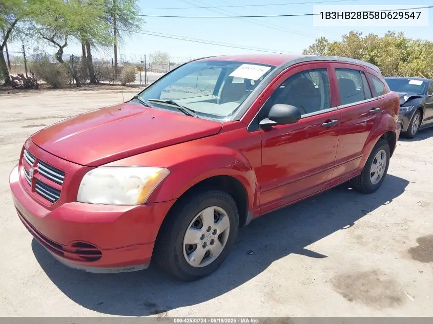 2008 Dodge Caliber Se VIN: 1B3HB28B58D629547 Lot: 42533724