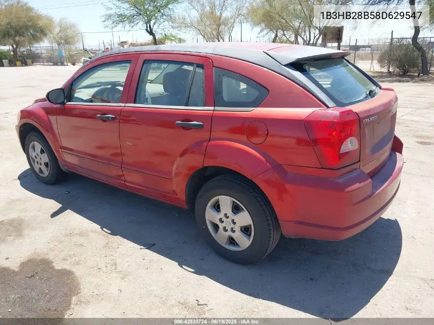 2008 Dodge Caliber Se VIN: 1B3HB28B58D629547 Lot: 42533724