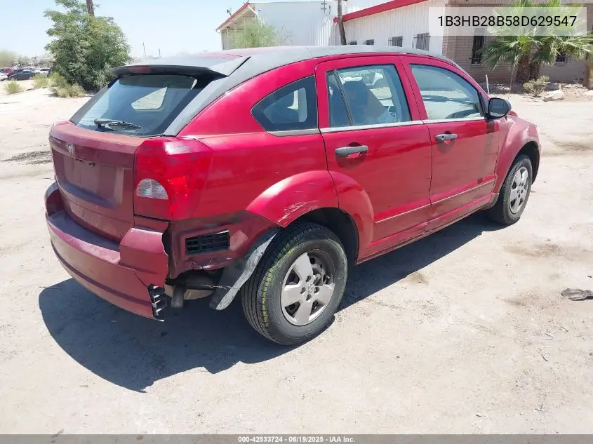 2008 Dodge Caliber Se VIN: 1B3HB28B58D629547 Lot: 42533724