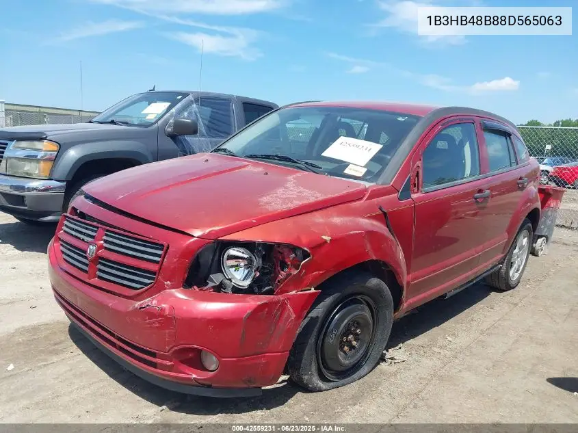 2008 Dodge Caliber Sxt VIN: 1B3HB48B88D565063 Lot: 42559231