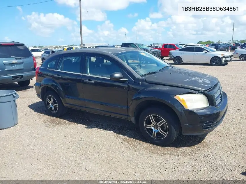 2008 Dodge Caliber Se VIN: 1B3HB28B38D634861 Lot: 42569234