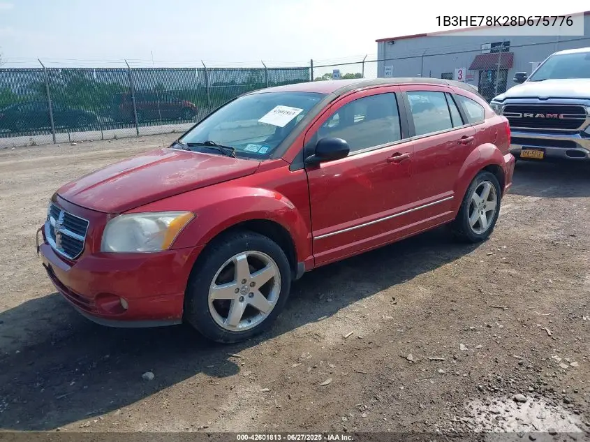 2008 Dodge Caliber R/T VIN: 1B3HE78K28D675776 Lot: 42601813
