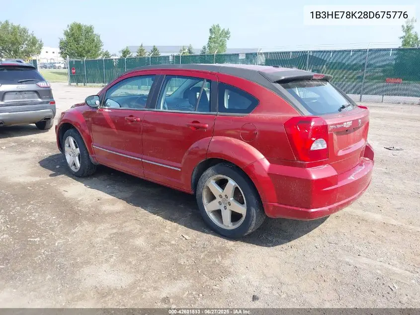 2008 Dodge Caliber R/T VIN: 1B3HE78K28D675776 Lot: 42601813