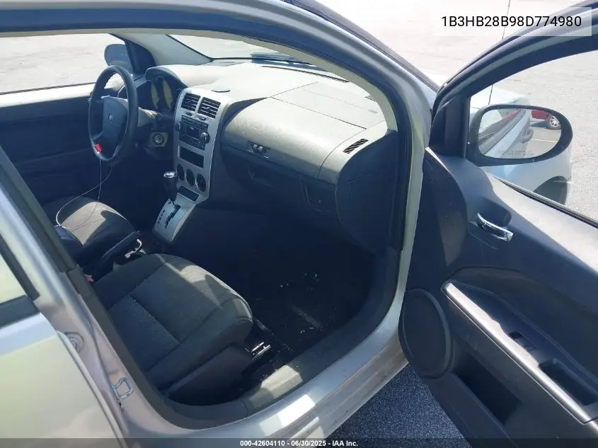 2008 Dodge Caliber Se VIN: 1B3HB28B98D774980 Lot: 42604110