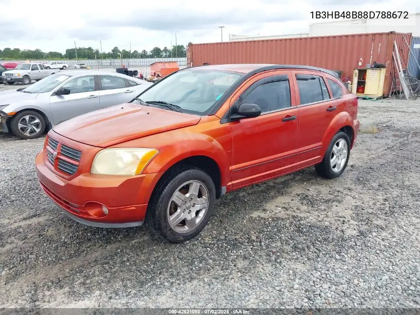 2008 Dodge Caliber Sxt VIN: 1B3HB48B88D788672 Lot: 42621050